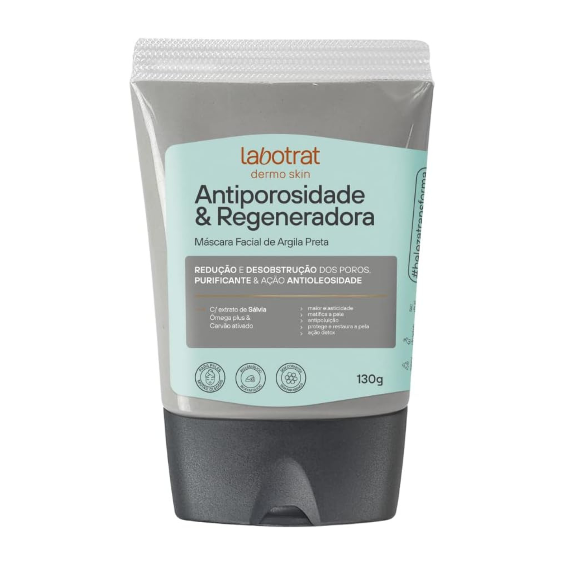 Máscara Antioleosidade e Regeneradora Labotrat – Argila Preta 130g