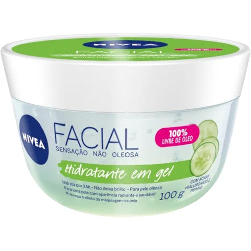 NIVEA Creme Facial Hidratante em Gel – 100g - Pepino