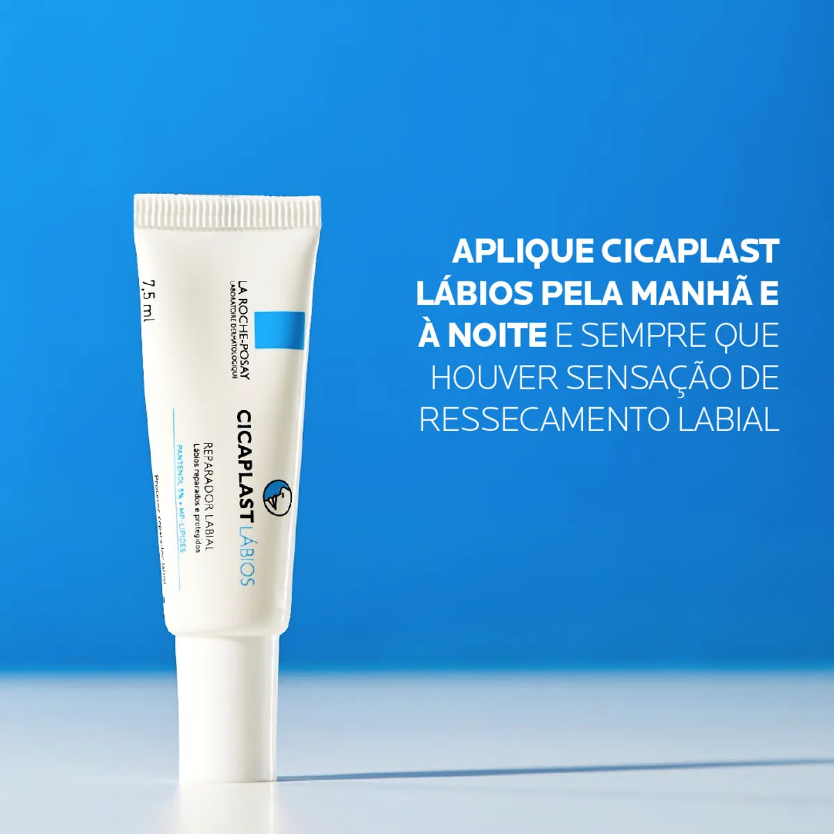 La Roche-Posay, Cicaplast Lábios 7,5ml, Reparador labial, hidratante para os lábios, calmante para a área dos lábios
