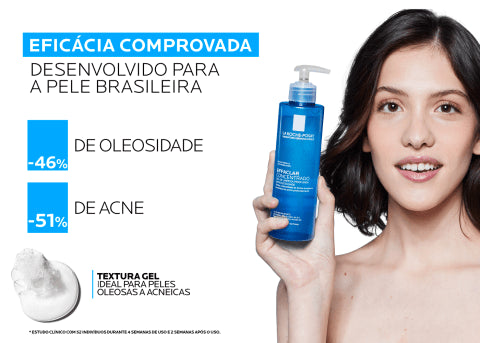 Gel de Limpeza Facial para Pele Oleosa La Roche-Posay - Effaclar Concentrado 150g