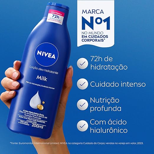 Creme Hidratante NIVEA Milk e Soft Milk – Pele Seca a Extrasseca