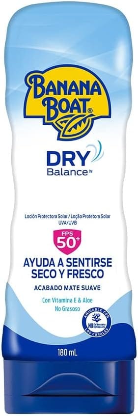 Banana Boat Dry Balance Loção Protetora Solar FPS 50+ | 180ml
