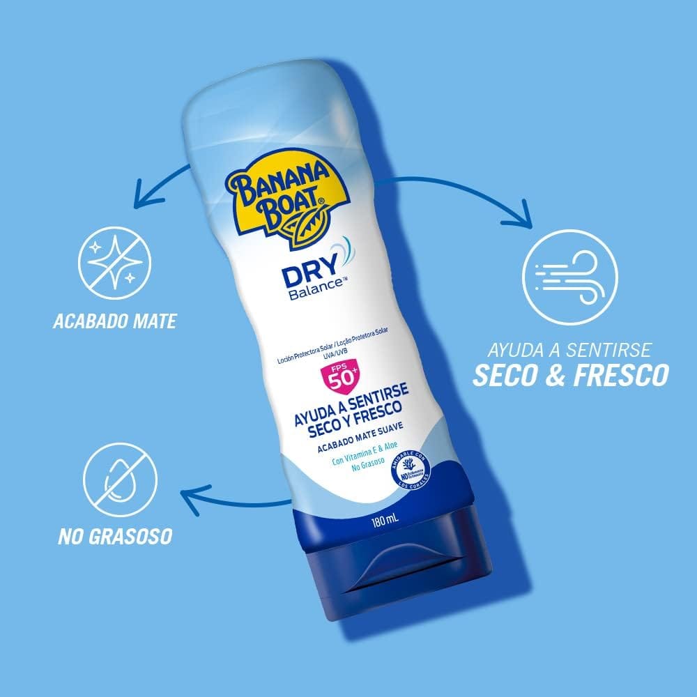 Banana Boat Dry Balance Loção Protetora Solar FPS 50+ | 180ml