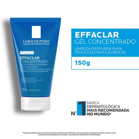 Gel de Limpeza Facial para Pele Oleosa La Roche-Posay - Effaclar Concentrado 150g