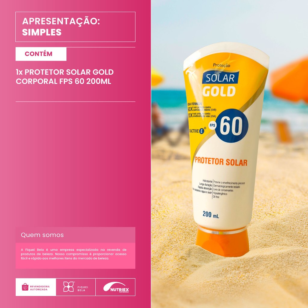 Protetor Solar Corporal Solar Gold FPS 60 – Toque Seco