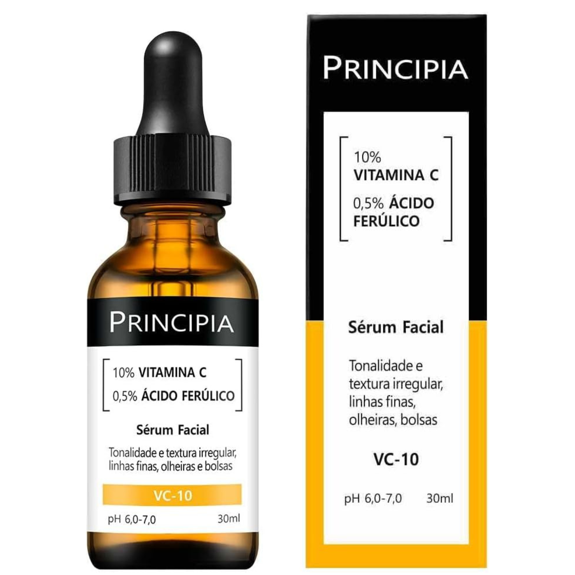 Sérum Facial 10% Vitamina C + 0,5% Ácido Ferúlico (VC-10) 30ml